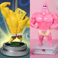 Muscular Man SpongeBob SquarePants Patrick Star Resin Action Figure Anime Figure Model Toys Collection Doll Gift with Box 16-20cm. 