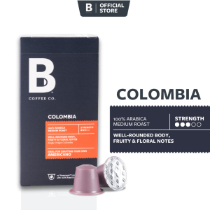 B Coffee Co. Colombia Americano Nespresso Compatible Coffee Capsules 10 Pods