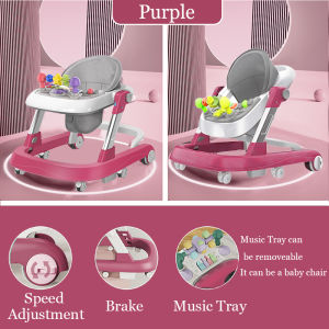 Baby walker with music Advanced Adjustable Heights walker baby murah Pejalan kaki bayi baby Push Pejalan kaki bayi学步车
