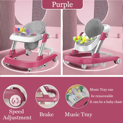 Baby walker with music Advanced Adjustable Heights walker baby murah Pejalan kaki bayi baby Push Pejalan kaki bayi学步车