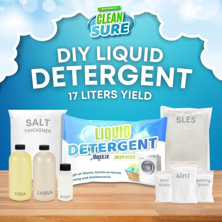 CleanSure Premium DIY Liquid Detergent Kit 17 Liters Yield with