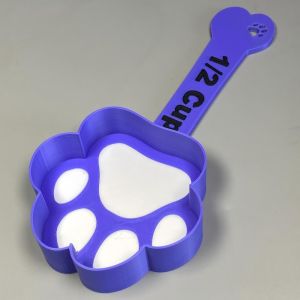 YRUQYS Food Grade Pet Feeding Spoon Non-Slip 3D Printed Cat Feeding Scoop Multi-functional Plastic Pet Tableware Feeding Pets