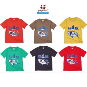 เสื้อยืดเด็กผู้ชาย 2 ตัว 100 - POGADOTT สำหรับผู้ชาย ยืดสวยที่สุด (2 ตัว)