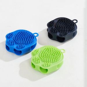 HTRF Soft Dog Brush Comb Silicone Rubber Finger Gloves Brush Pet Bath Supplies Anti-Slip Cat Bath Brush Pet