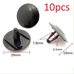 Set 10 đinh tán nhựa 6.5mm (ĐEN) cách nhiệt cho xe hơi Toyota - Chốt vít nở nút gài thay thế cho ô tô