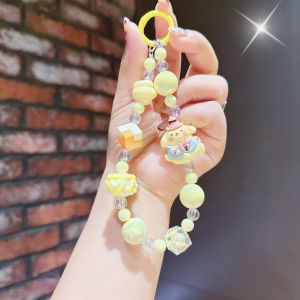Rantai Tali Telefon 头套款串珠手机链手机挂件  Beaded Phone Strap Charm 库洛米布丁狗手机挂绳装饰 Melody Phone Lanyard Charm