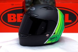 Bell Helmet Qualifier DLX MIPS (Illusion Matte/Gloss Black/Green)