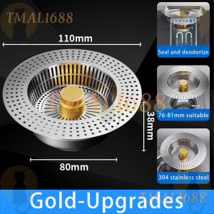[✅Preferred] Upgrades 304 Stainless Stee Sink Waste Kit Bathroom Plug Trap Water Drain Filter Kitchen Sink Accessories