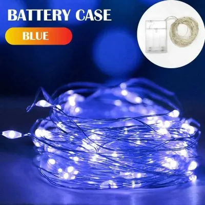 8Color 5M/10M LED Fairy Light 100LED 2mode Lampu led String Light Battery Operated For RAYA Wedding Hari Raya Decoration