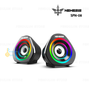 NEMESIS NYK FALCON SPN-08 RGB Illumination Speaker Gaming Stereo SPN08 SP-N08 Speaker Komputer PC Laptop Mobile HP Plug and Play