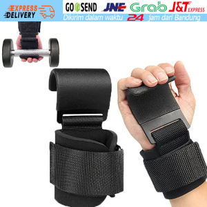 Gym Hook Strap Fitness Pull Up Deadlift Alat Olahraga Angkat Beban Wrist Support