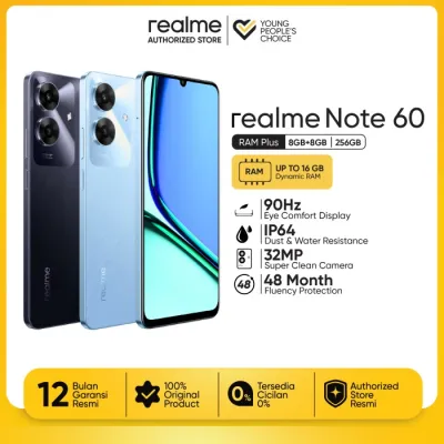 realme note 60 8+16/256GB | 32MP | Dust & Water Resistance IP64 | HP Android