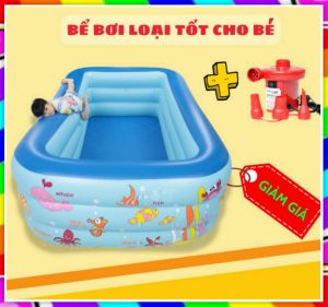Bể bơi Hồ bơi 1 M 5 - 3 TẦNG đáy 2 lớp bơm hơi chống trượt an toàn ...