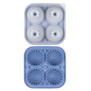 LITTLEX Silicone Khay làm đá viên có nắp Kích thước lớn Khuôn làm đá hình cầu 3D Hình cầu Hình tròn Khuôn làm đá viên hình cầu Đồ uống  nhà bếp