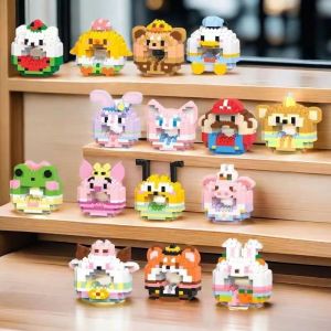 Nano Block Donat Mini Toys Blok Bangunan Partikel Kecil Kartun Hadiah Mainan Pendidikan Anak Mainan Anak Laki Laki Mainan Balok