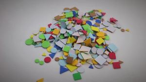 Childrens DIY Craft Shapes and Materials   Kindergarten mosaic stickers eva Geometric foam sponge stickers