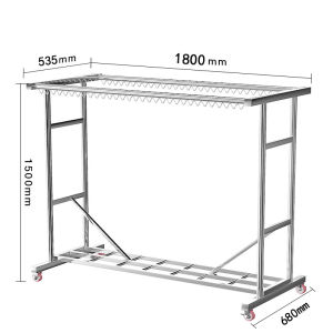 ราวตากผ้าสแตนเลส 304 ราวตากผ้า 180cm แขวน โครงเหล็ก รับน้ำหนักถึง 150กก 304 สแตนเลส304 150cm ขาตั้งผ้านวม