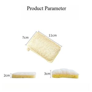 Double-Sided Cleaning Cloth Silk Gourd Natural Kitchen Dish Sponges Cleaning Stain  Brush Bowl Cloth