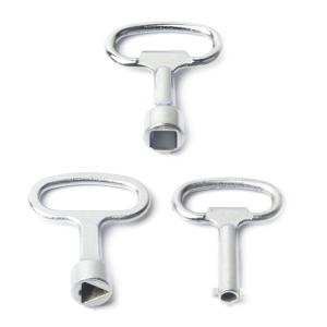 Zinc Alloy Electrical Cabinet Key Universal Triangle/Square/Round Key Plumbing Key Distribution Box Valves Key Tool