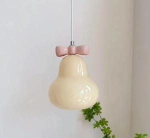 Đèn Treo Trang Trí Hình Chuông Pastel Điểm Nơ Xinh Xắn