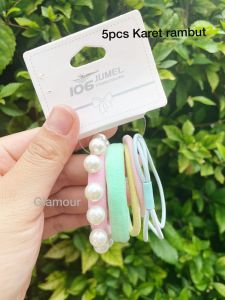 (COD) KARET RAMBUT 5in1 MUTIARA