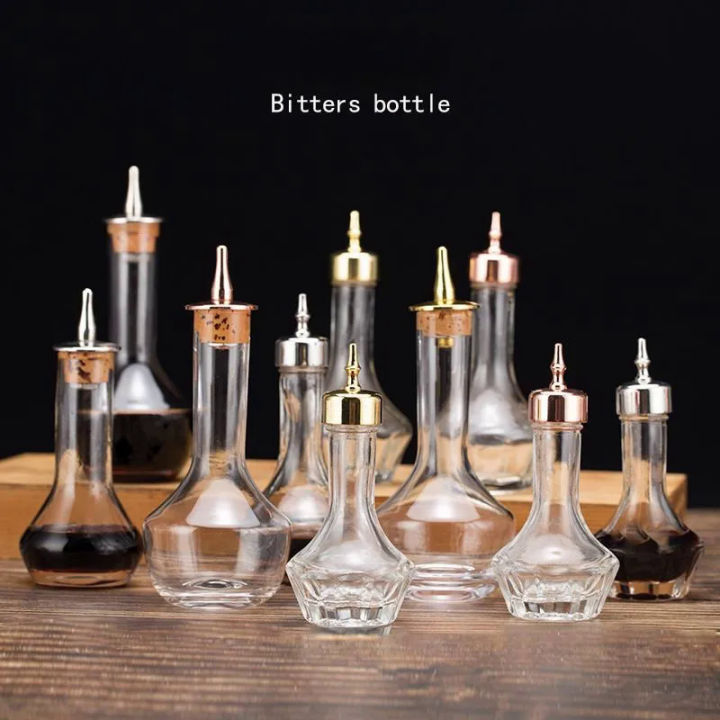 [2]Bitters Bottle tail Dasher Glass Bottle Bar Tool Bartender Decanter