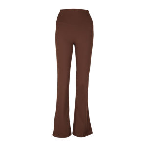 Designer-style flared pants high-waisted butt-lifting yoga and Pilates slimming with a nude feel for sports and fitness wide-leg