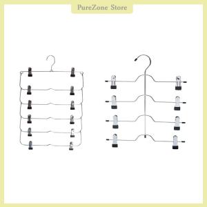 [PureZone] 6-Tier váy quần short treo tiết kiệm không gian không có trượt lưu trữ kim loại Váy Giá