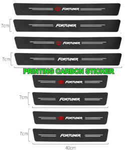 Stiker Pelindung Pintu Mobil Toyota Fortuner Karbon fiber 3d Anti Gores Bagasi sillplate mobil toyota fortuner 9pcs sepaket
