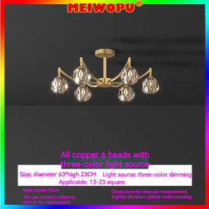 Retail And Wholesale Luxury Atmosphere Simple Bedroom Ceiling Lamp Nordic Crystal Living Room Restaurant Study Room Light