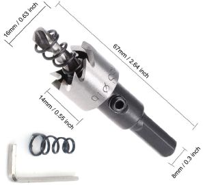 BAI WEN 12-60mm HSS Hole Saw Drill Bit High Speed Steel Tooth For Stainless Stee Metal Alloy Cutter 12mm/13mm/14mm/15mm/16mm/17mm/18mm/19mm/20mm/21mm/22mm/25mm/30mm/35mm/40mm/45mm/50mm/60mm