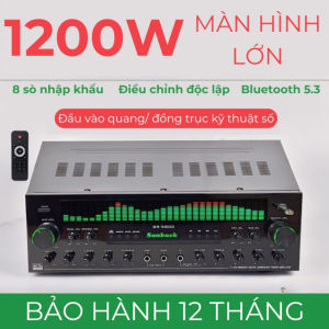 Amply karaoke Sunbuck SR 5800 - Bộ khuếch đại công suất khủng 7.1 kênh bluetooth 5.3 8 sò nhập khẩu