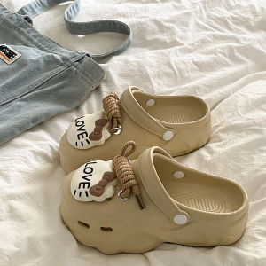 [Free Shipping] 5.0Cm Thick-Soled Cute EVA Clogs For Women 2025 New Summer Style Suitable For Outdoor Wear Non-Slip Height-Increasing Beach Sandals