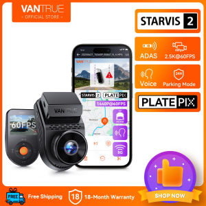 Vantrue S1 Pro 2.7K Front Dashcam for CarSTARVIS 2ADASVoice ControlNight VisionWiFiGPS24H Parking Mode