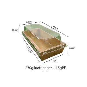 Kraft Bakery Boxes with Clear Lids for Bread Storage and Display