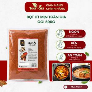 Bột ớt mịn gói 500g nguyên chất làm gia vị tẩm ướp làm sốt chấm nấu mỳ cay thơm ngon