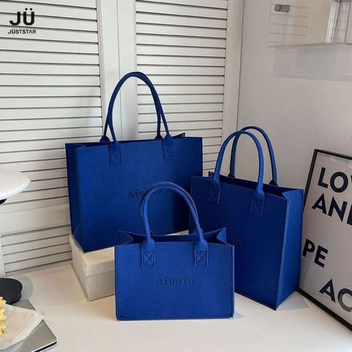 Just Star New letter felt tote bag TikTok Xiaohongshu same one