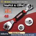 Tiger Wrench Kunci Ring Pas Shock Set Universal Socket Profesional Mobil Motor Serbaguna Pas 48 in 1. 