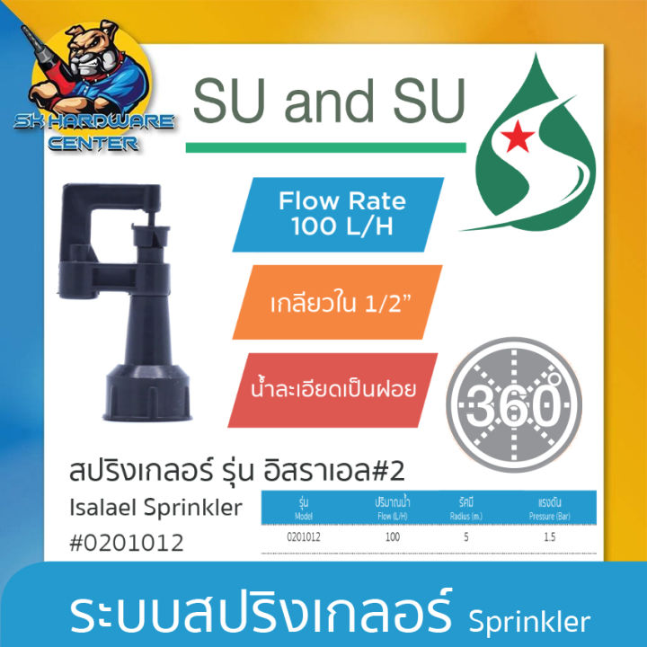 หัวมินิสปริงเกลอร์ SU AND SU อิสราเอล ประหยัดน้ำ รัศมี 5 เมตร
