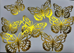 Stiker Balon Kupu-kupu Berongga 3D untuk Dinding 12 Pcs Dekorasi Pernikahan Pesta Ulang Tahun Anak