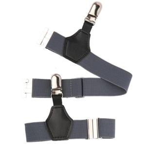 2Pcs Mens Sock Garters Belt Sock Suspenders Adjustable Nonslip Sock Strap Socks Holder with Metal Clips for Stockings