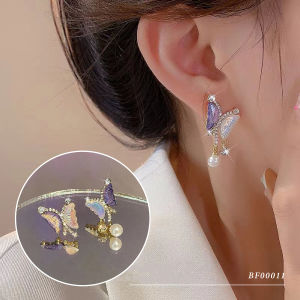 SweetsSparkles ต่างหูแฟชั่น สไตล์เกาหลี BF00011 ต่างหูเกาหลี ต่างหูมินิมอล ต่างหูมุก ก้านเงิน 92.5%