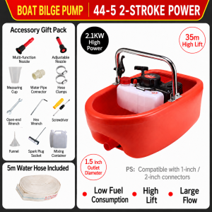 DEKES 2/4-Stroke Agricultural Portable Floating Type Boat Water Pump Set High Lift Gasoline Farm Irrigation