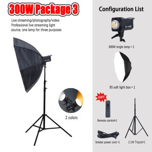 Zkeezm 300W BI-color Professional Studio Light set COB Strobe Studio lighting for Photography