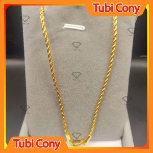 Dây chuyền nữ xoắn mạ vang Tubi Cony phong cách hàn quốc D2311-115-KT