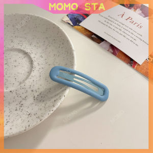 2pcs Oval BB Clip Matte Morandi Color Bangs clip Girls Side Clip Headwear Ladies Hair Accessories