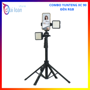 Combo Gậy Yunteng XC 90 và Đèn Trợ Sáng RGB - Phụ Kiện Livestream Chụp Ảnh Quay Video Và Du Lịch