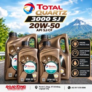 TOTAL QUARTZ 3000 SJ 20W-50 ENGINE OIL - 1L / 4L