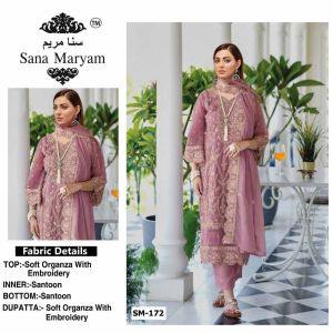 [PRE-ORDER] Ready Made Soft Organza Fabric With Heavy Embroidery Suit (10-15days delivery)