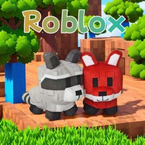 Roblox Plush Doll Cute Action Raccoon Stuffed Toys Roblox Stuffed Doll Birthday Gifts for Kids